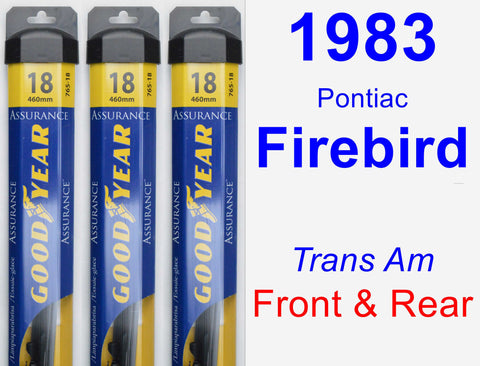 Front & Rear Wiper Blade Pack for 1983 Pontiac Firebird - Assurance