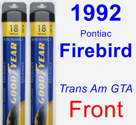 Front Wiper Blade Pack for 1992 Pontiac Firebird - Assurance