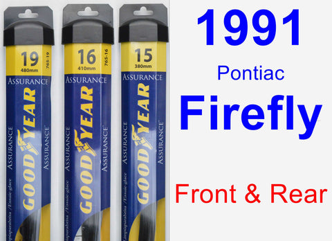 Front & Rear Wiper Blade Pack for 1991 Pontiac Firefly - Assurance