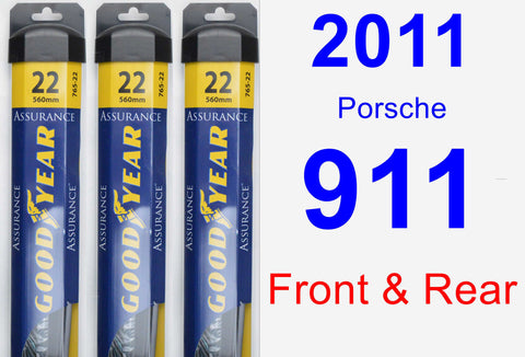 Front & Rear Wiper Blade Pack for 2011 Porsche 911 - Assurance