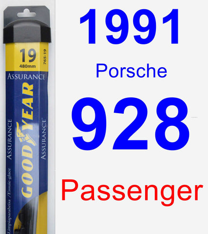 Passenger Wiper Blade for 1991 Porsche 928 - Assurance