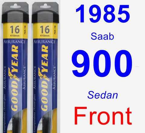 Front Wiper Blade Pack for 1985 Saab 900 - Assurance