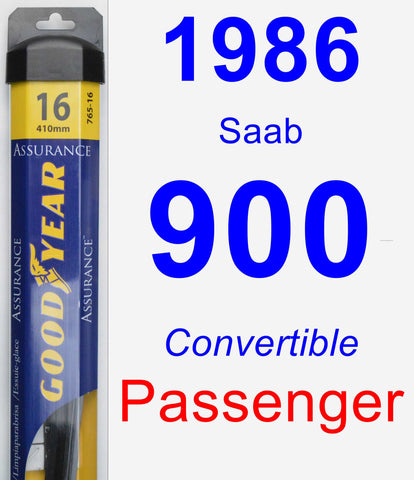 Passenger Wiper Blade for 1986 Saab 900 - Assurance