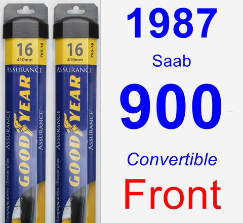 Front Wiper Blade Pack for 1987 Saab 900 - Assurance