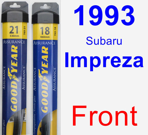 Front Wiper Blade Pack for 1993 Subaru Impreza - Assurance