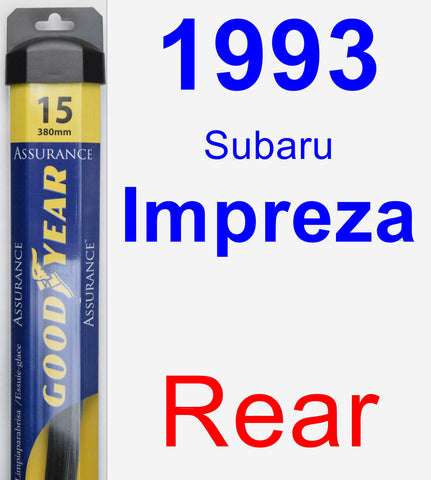 Rear Wiper Blade for 1993 Subaru Impreza - Assurance
