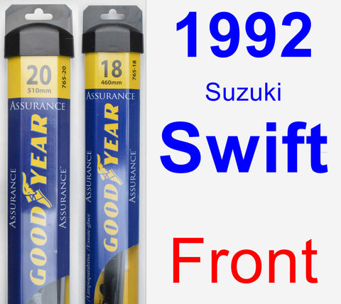 Front Wiper Blade Pack for 1992 Suzuki Swift - Assurance