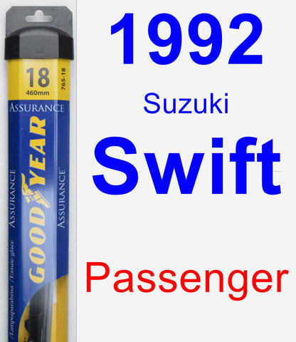 Passenger Wiper Blade for 1992 Suzuki Swift - Assurance