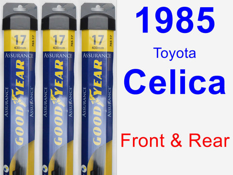 Front & Rear Wiper Blade Pack for 1985 Toyota Celica - Assurance