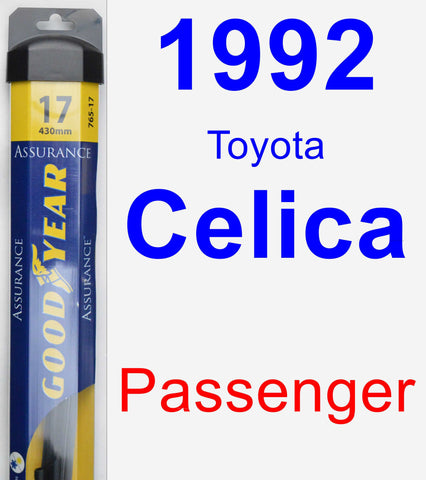 Passenger Wiper Blade for 1992 Toyota Celica - Assurance