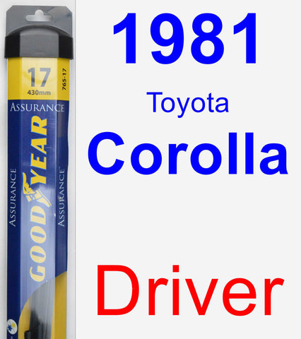 Driver Wiper Blade for 1981 Toyota Corolla - Assurance