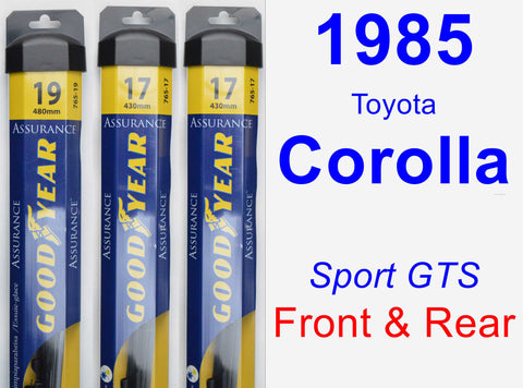 Front & Rear Wiper Blade Pack for 1985 Toyota Corolla - Assurance