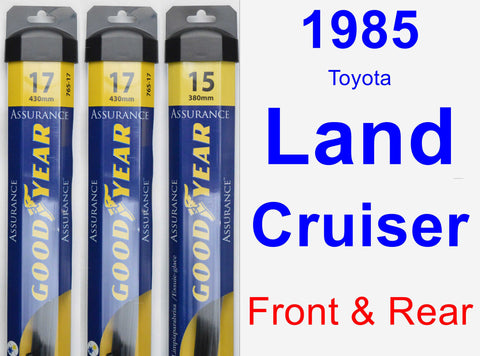 Front & Rear Wiper Blade Pack for 1985 Toyota Land Cruiser - Assurance