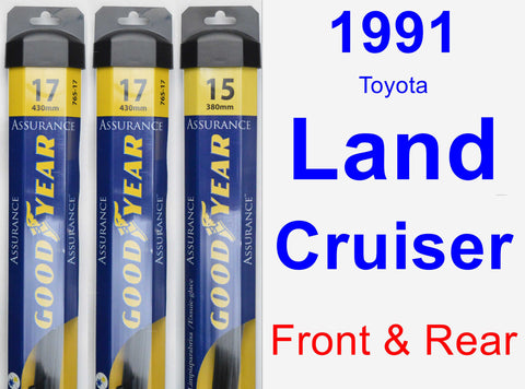 Front & Rear Wiper Blade Pack for 1991 Toyota Land Cruiser - Assurance