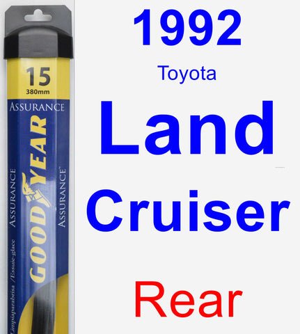 Rear Wiper Blade for 1992 Toyota Land Cruiser - Assurance