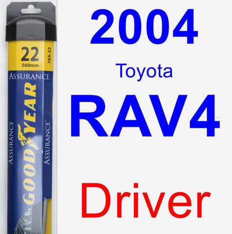 Driver Wiper Blade for 2004 Toyota RAV4 - Assurance