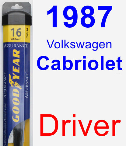 Driver Wiper Blade for 1987 Volkswagen Cabriolet - Assurance