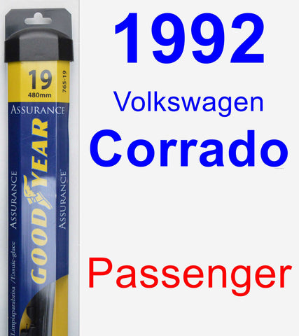 Passenger Wiper Blade for 1992 Volkswagen Corrado - Assurance