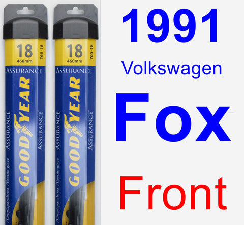 Front Wiper Blade Pack for 1991 Volkswagen Fox - Assurance