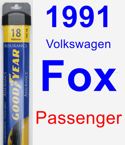 Passenger Wiper Blade for 1991 Volkswagen Fox - Assurance