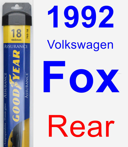 Rear Wiper Blade for 1992 Volkswagen Fox - Assurance