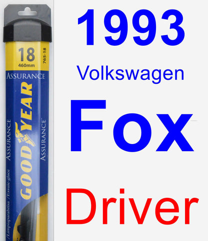 Driver Wiper Blade for 1993 Volkswagen Fox - Assurance