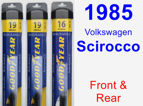 Front & Rear Wiper Blade Pack for 1985 Volkswagen Scirocco - Assurance