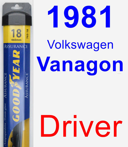 Driver Wiper Blade for 1981 Volkswagen Vanagon - Assurance