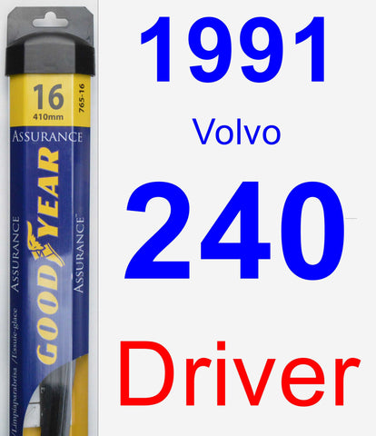 Driver Wiper Blade for 1991 Volvo 240 - Assurance
