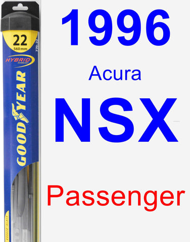 Passenger Wiper Blade for 1996 Acura NSX - Hybrid