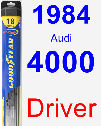 Driver Wiper Blade for 1984 Audi 4000 - Hybrid