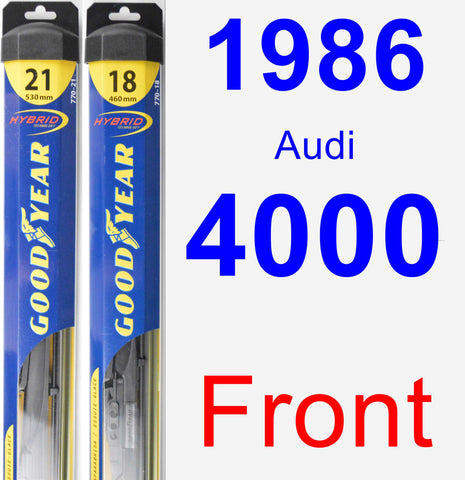 Front Wiper Blade Pack for 1986 Audi 4000 - Hybrid