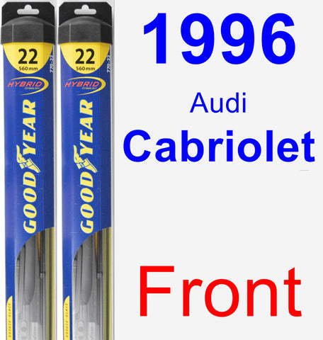 Front Wiper Blade Pack for 1996 Audi Cabriolet - Hybrid