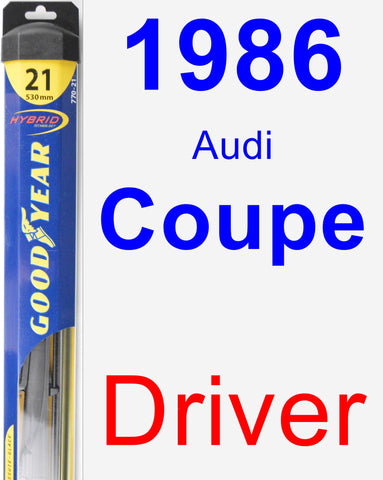 Driver Wiper Blade for 1986 Audi Coupe - Hybrid