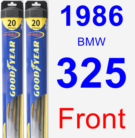 Front Wiper Blade Pack for 1986 BMW 325 - Hybrid