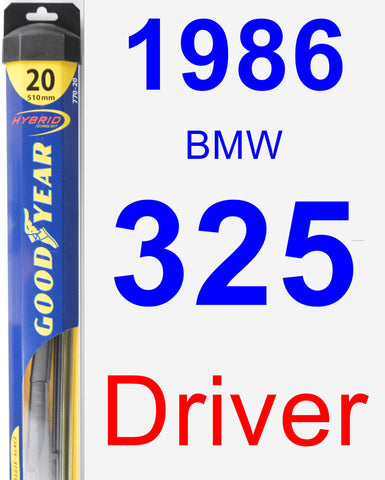 Driver Wiper Blade for 1986 BMW 325 - Hybrid