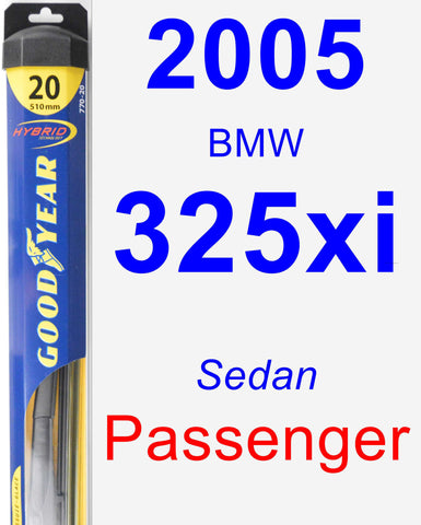 Passenger Wiper Blade for 2005 BMW 325xi - Hybrid