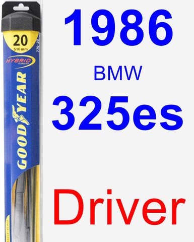 Driver Wiper Blade for 1986 BMW 325es - Hybrid