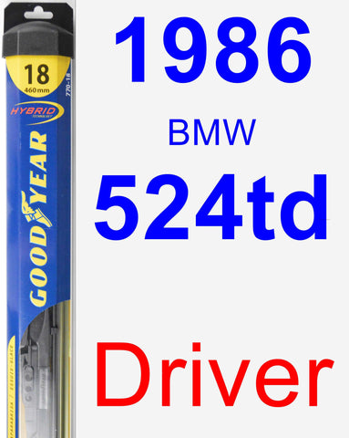 Driver Wiper Blade for 1986 BMW 524td - Hybrid