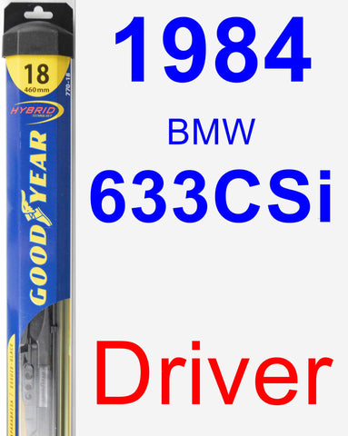 Driver Wiper Blade for 1984 BMW 633CSi - Hybrid