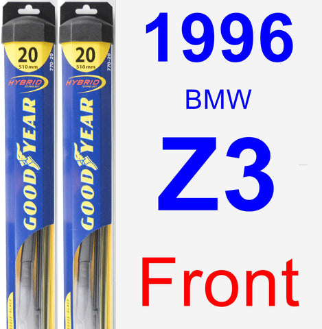Front Wiper Blade Pack for 1996 BMW Z3 - Hybrid