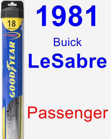 Passenger Wiper Blade for 1981 Buick LeSabre - Hybrid