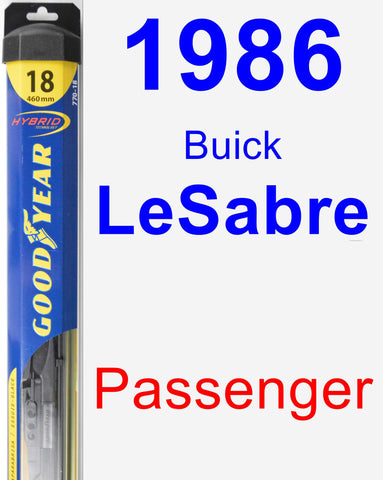 Passenger Wiper Blade for 1986 Buick LeSabre - Hybrid
