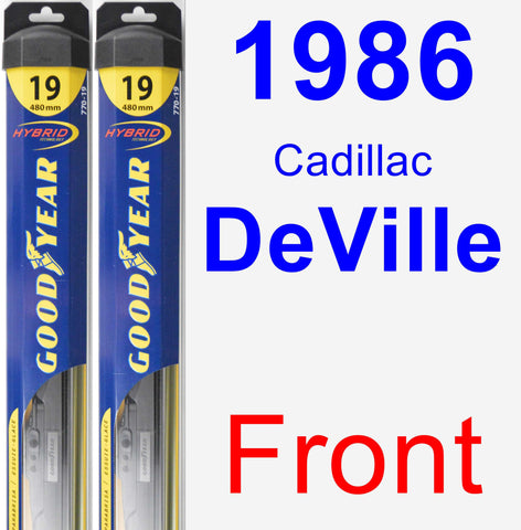 Front Wiper Blade Pack for 1986 Cadillac DeVille - Hybrid