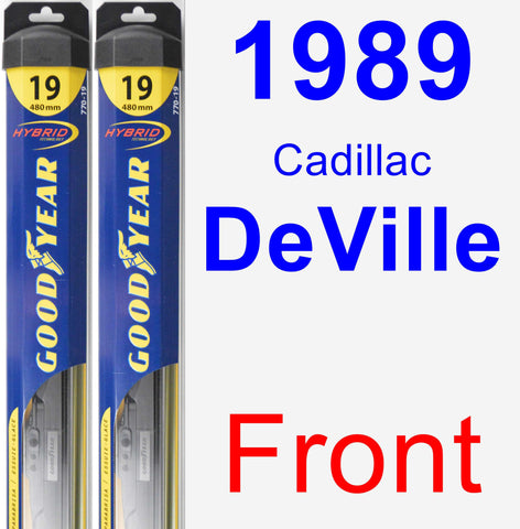 Front Wiper Blade Pack for 1989 Cadillac DeVille - Hybrid
