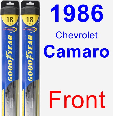 Front Wiper Blade Pack for 1986 Chevrolet Camaro - Hybrid