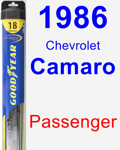 Passenger Wiper Blade for 1986 Chevrolet Camaro - Hybrid