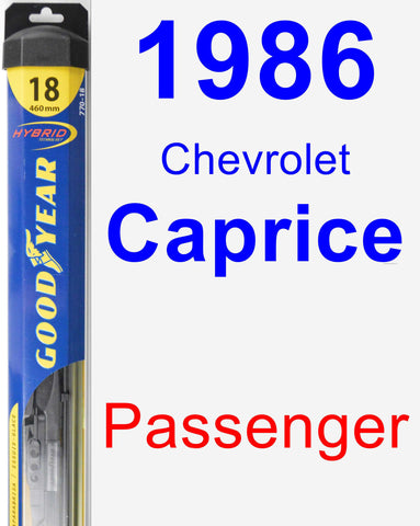 Passenger Wiper Blade for 1986 Chevrolet Caprice - Hybrid