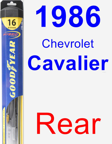 Rear Wiper Blade for 1986 Chevrolet Cavalier - Hybrid