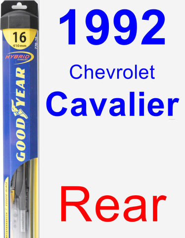 Rear Wiper Blade for 1992 Chevrolet Cavalier - Hybrid